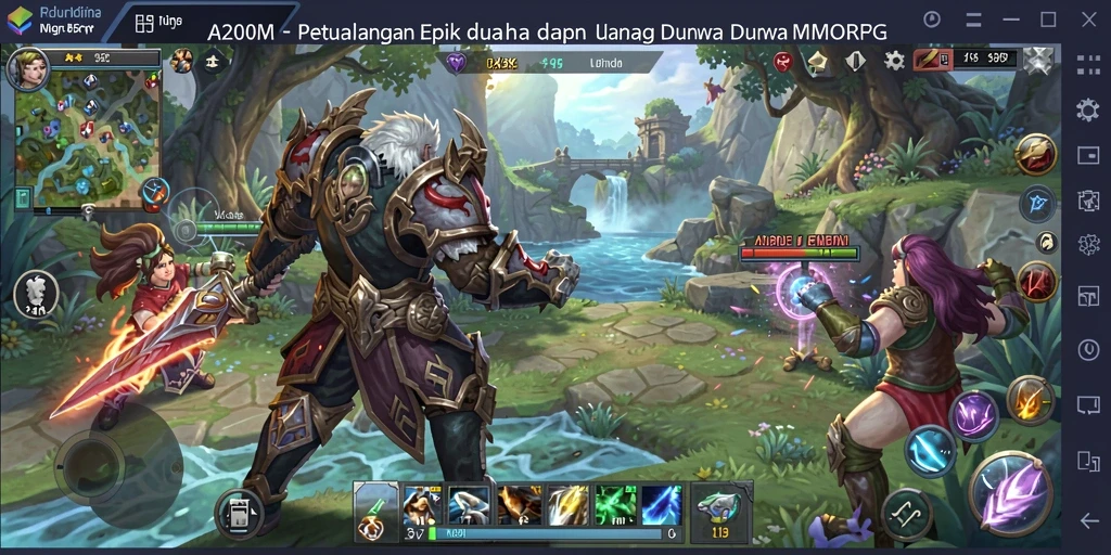 Tampilan gameplay A200M yang mendebarkan dalam dunia MMORPG.