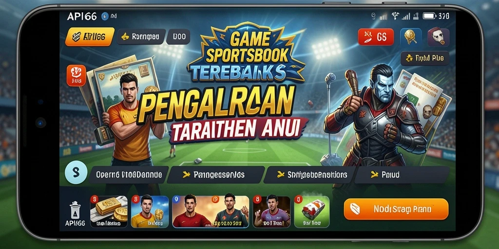 Tampilan utama API66 saat bertaruh pada olahraga.