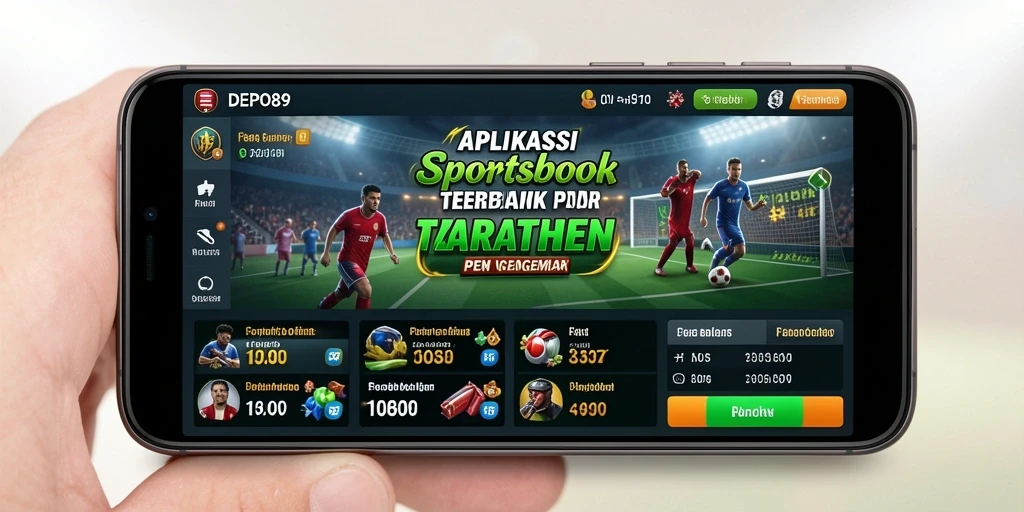 Tampilan antarmuka aplikasi DEPO89 yang menarik dan interaktif.