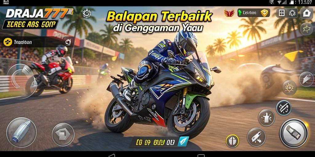 Tampilan seru balapan motor di DRAJA777 dengan grafis yang menawan.