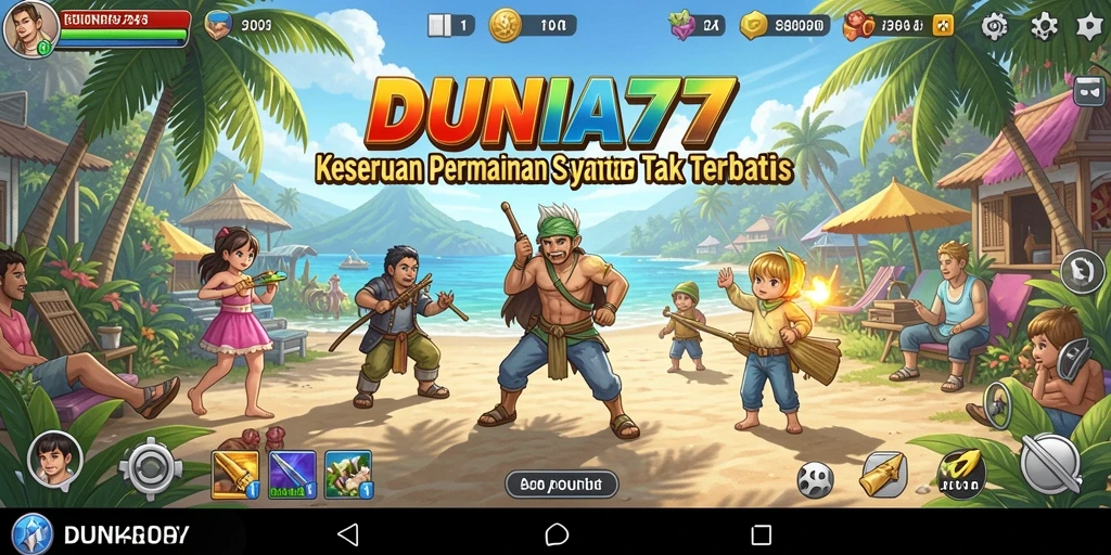 Screenshot DUNIA77 menunjukkan gameplay seru dan menyenangkan.
