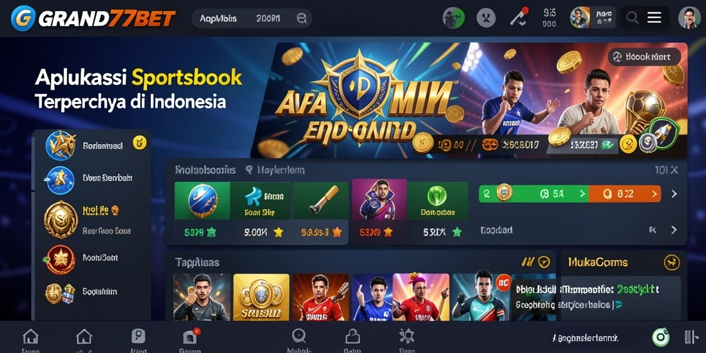 Tampilan gameplay menarik dari aplikasi Sportsbook GRAND77BET.
