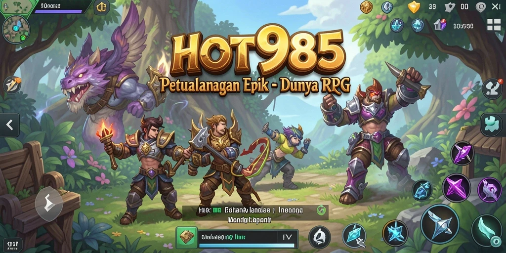 Screenshot HOT985 menampilkan aksi mendebarkan dalam dunia RPG yang fantastis.