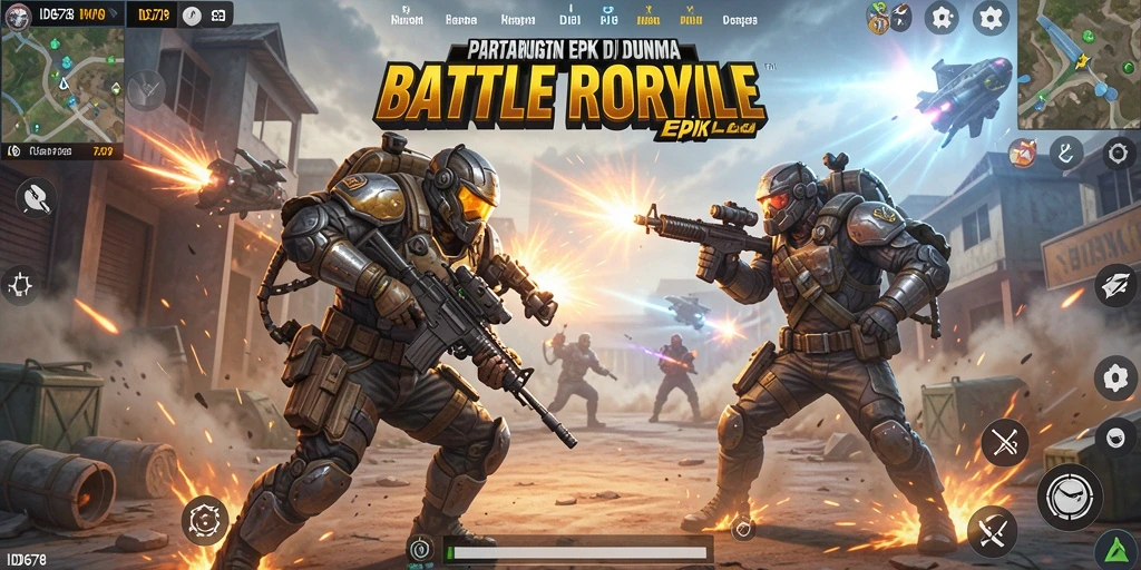 Gameplay seru di dunia Battle Royale ID678.
