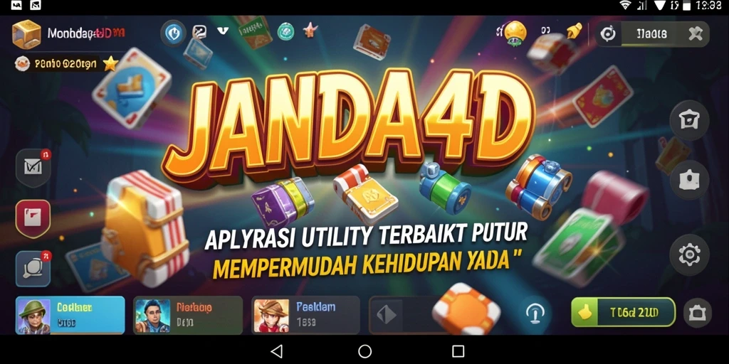 Tampilan antarmuka utama aplikasi JANDA4D dengan fitur-fitur utility.