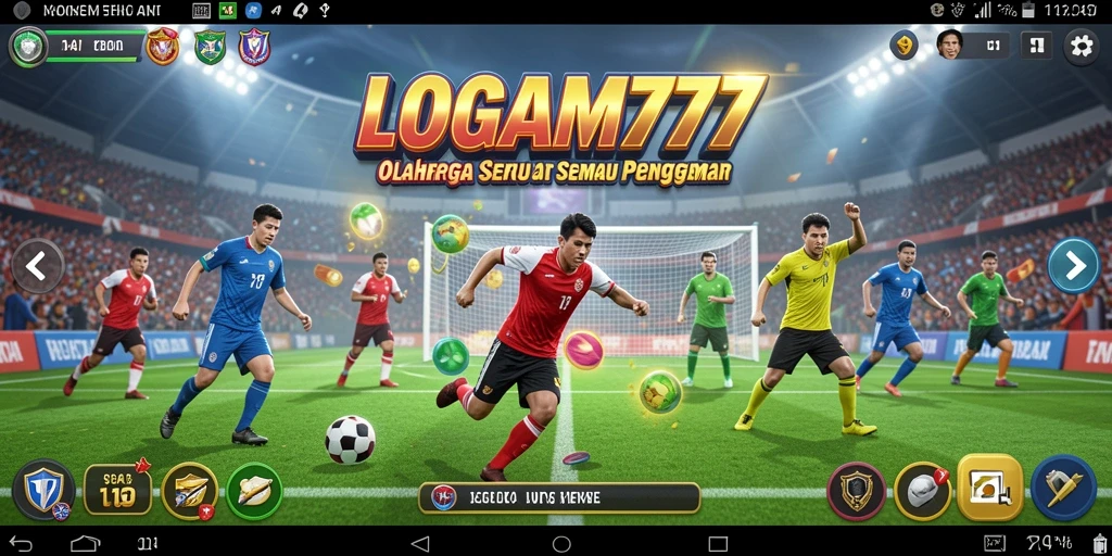 Gameplay dinamis dan seru dari LOGAM777 dalam pertandingan olahraga.