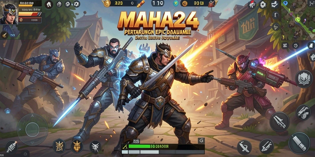 Tampilan gameplay MAHA24 yang menegangkan dalam pertarungan Battle Royale.