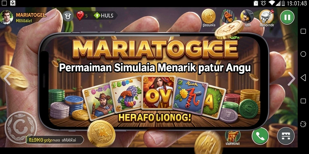 Tampilan gameplay MARIATOGEL yang seru dan menggugah selera.