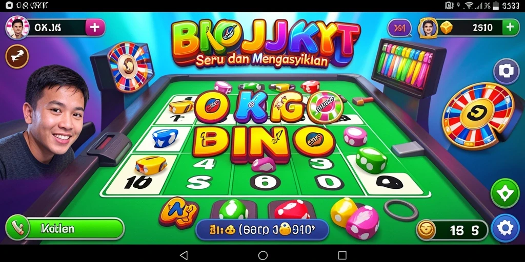 Screenshot gameplay OKJKT yang menunjukkan suasana Bingo yang seru.