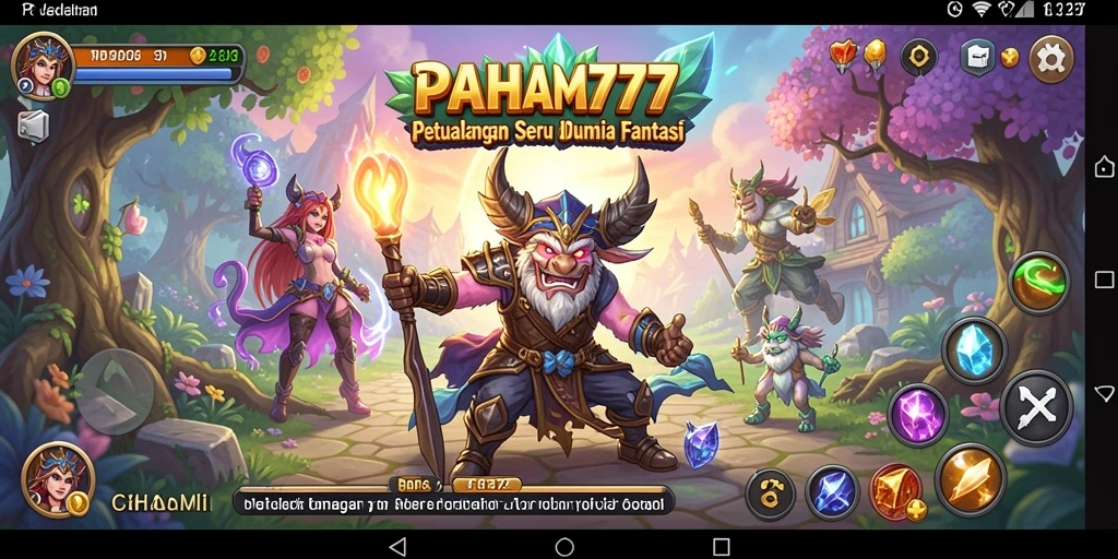 Tangkapan layar utama PAHAM777 yang menunjukkan gameplay petualangan yang seru.