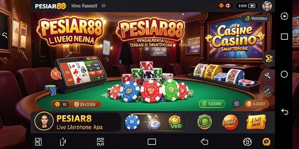 Tampilan gameplay Live Casino PESIAR88 yang menggembirakan dan interaktif.