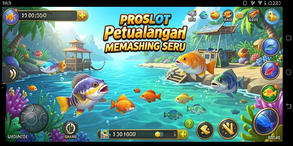 Gameplay PROSLOT yang menarik dengan berbagai jenis ikan dan tantangan menyenangkan.