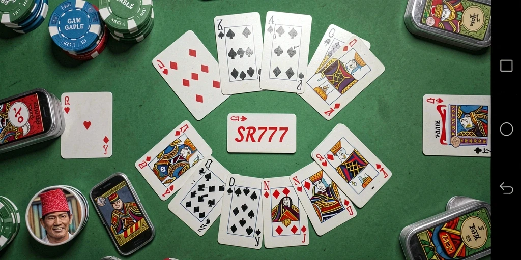 Tampilan gameplay SR777 yang menarik dan interaktif dalam permainan Gaple.