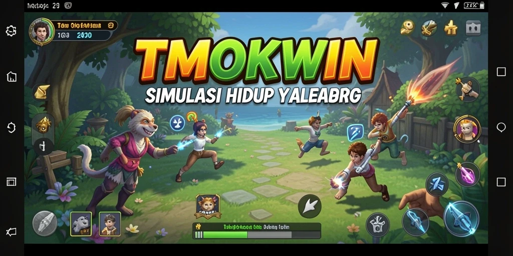 Tampilan screenshot menunjukkan serunya gameplay TMOKWIN dalam simulasi kehidupan.