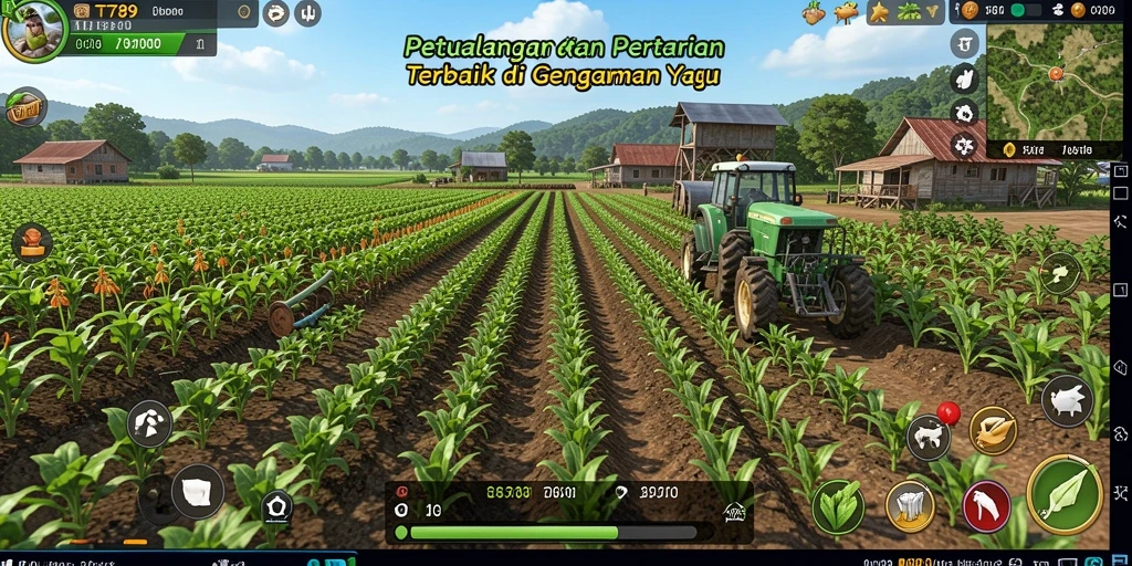 Gameplay <strong>TT789</strong> menampilkan aktivitas pertanian yang seru dan interaksi pemain.