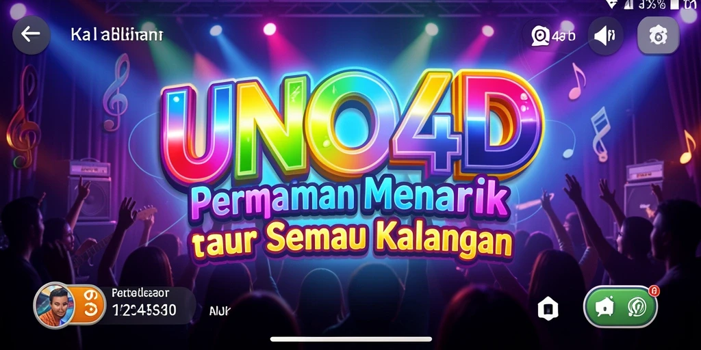 Screenshot utama menunjukkan pemain menikmati gameplay musik yang interaktif.