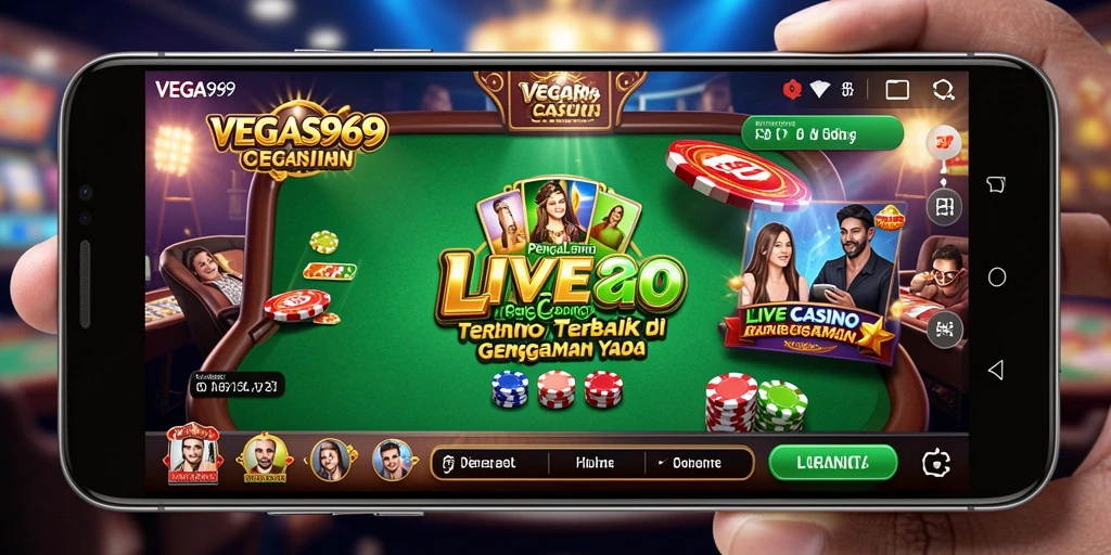 Tampilan mendebarkan dari gameplay Live Casino di VEGAS969.